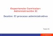 Experiencia Curricular: Administración II Sesión: El ... · PDF fileDefiniciones de Administración Agustín Reyes Ponce •Administración es el conjunto sistemático de reglas