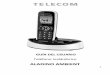 ALADINO AMBIENT - Telecom | Hogares 2. CARACTERÍSTICAS Pantalla LCD color Hasta 5 teléfonos pueden ser registrados a la misma base Modo de discado Tono/Pulso Pre-marcación 24 dígitos