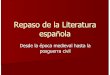 Repaso de la Literatura española - …iasliteraturaap.weebly.com/uploads/1/2/8/8/12885428/repaso_de_la...propicio para el cultivo de la poesía lírica y la narrativa La literatura