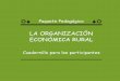 LA ORGANIZACIÓN ECONÓMICA RURAL - gob.mx SAGARPA, a través de la Subsecretaría de Desarrollo Rural y en el marco de lo ... el entorno para beneficio común y tener un México rural