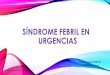 SÍNDROME FEBRIL EN URGENCIAS - …€¦ · FOD Clásica FOD Nosocomial Neutropénicos FOD VIH FOD Intermitentes Curso de Urgencias para residentes. ... • Se utiliza en combinación