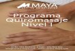 QUIROMASAJE (PRIMER NIVEL)centro-maya.com/programas/PROGRAMA-QUIROMASAJE-I_2016.pdf · 11. Confección de una ficha o historial de masaje. 12. La velocidad, la intensidad y la duración