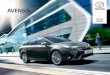 Catálogo Toyota Avensis - Vehículos Toyota · Gasolina, Manual y MultiDrive ... forman el sistema Toyota Safety Sense. Además el nuevo Avensis incorpora una amplia gama de innovadores