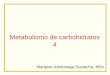 Metabolismo de carbohidratos 4 - Blog 4to Semestre 2 … · Metabolismo de carbohidratos 4 Marijose Artolozaga Sustacha, MSc . GLUCONEOGÉNESIS. Gluconeogénesis •Cerebro necesita
