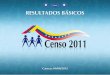 Inicio RESULTADOS BÁSICOS - ine.gov.ve · •Total de la población venezolana para el 30 de octubre del ... por grupo de edad, Censos 1961-2011 Tasa Total ... aje Años de 