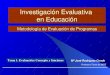Investigación Evaluativa en Educaciónocw.usal.es/ciencias-sociales-1/investigacion-evaluativa... ·  · 2009-03-26alumno (aprendizaje). Evaluación sumativa Funciones Rendir cuentas
