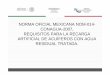 NORMA OFICIAL MEXICANA NOM-014- CONAGUA … La presente norma Oficial Mexicana, establece los requisitos que deben cumplir: la calidad del agua, la operación y el monitoreo utilizados
