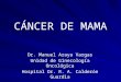 CÁNCER DE MAMA - Gine-Obste HCG 2013 | I Semestre, 2013€¦ · PPT file · Web view · 2013-05-23Carcinoma mucinoso y tubular: son variantes bien diferenciadas de CDI, representan