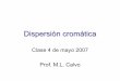 Clase 4 de mayo 2007 Prof. M.L. Calvo - webs.ucm.eswebs.ucm.es/info/giboucm/Download/chromatic_dispersion.pdf · Chromatic Blur . Title: Microsoft PowerPoint - Dispersi.n crom.tica