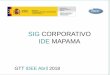 SIG CORPORATIVO IDE MAPAMA - idee.esidee.es/resources/presentaciones/GTIDEE_Madrid_2018/09_SIG-IDE...Inventario de Infraestructuras y Aprovechamientos 2. SIG MAPAMA . Dirección General