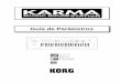 Guía de Parámetros - KORG (USA)i.korg.com/uploads/Support/KarmaParametros_633662326720780000.pdf · iii Organización de este Manual • Los controles y Parámetros de pantalla