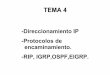 TEMA 4 - informatica.uv.esinformatica.uv.es/iiguia/AER/Tema4.pdf · Direccionamiento IP y división en subredes 3/6 Rol de las direcciones de broadcast en una red enrutada ... Principios