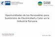 Presentación de PowerPoint - camara-alemana.org.pe · Oportunidades de las Renovables para Suministro de Electricidad y Calor en la Industria Peruana José Estela Ramírez jestela@samienergy.com