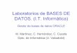 Laboratorios de BASES DE DATOS. (I.T. Informática)chernan/Bases/Laboratorio/LABS3.pdf · subconsulta contiene alguna tupla. Es habitual que en la subconsulta se haga ... Permitir