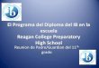 The IB Diploma Programme at Reagan College … · menos un examen de IB al final de su año de secundaria, ... Teatro y Artes Visuales. ... 1 examen (a $55.00 por examen): 