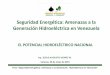 Seguridad Energética: Amenazas a la Hidroeléctrica en ... · En Venezuela la hidroelectricidad ... El parque de generación del Sistema Eléctrico Nacional ... aportaría al sistema