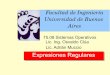 Facultad de Ingeniería Universidad de Buenos Airesmaterias.fi.uba.ar/7508/Practica-2013/ClaseU3.pdf · Expresiones Regulares 34 Expresiones Regulares Para la integración con el