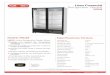 Línea Comercial Refrigerador Vertical - Torrey Net · 2017 CERTIFICACIONES Vista frontal Vista superior teral Partes del equipo A. Display iluminado para publicidad. B. Control de