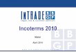 Incoterms 2010 · Objetivos de los Incoterms Reducción de costos. Obtención de ventajas competitivas. Precios de exportación competitivos. Cumplimiento de las disposiciones 