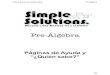Help pages Math Pre-Alg 7 SP SS - summersolutions.net Math Pre Alg... · 110° 70° Simple Solutions© ... Un plano coordinado se forma al intersecar una recta numérica horizontal,