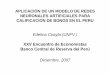 Edelina Coayla (UNFV ) - Banco Central de Reserva … · APLICACIÓN DE UN MODELO DE REDES NEURONALES ARTIFICIALES PARA CALIFICACION DE BONOS EN EL PERU Edelina Coayla …