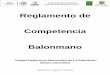 Reglamento de Competencia Balonmano - …historico.conade.gob.mx/.../JDN2014/balonmano_reglamento.pdf · Reglamento de Competencia Balonmano - 2 - ÍNDICE TEMA PÁGINA INTRODUCCIÓN