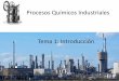 Procesos químicos Industriales - Universidad de Granadatep028/pqi/descargas/tema_1/Tema 1.pdf · Procesos químicos industriales •Equivalente a “Química Industrial” –Descripción