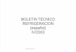 BOLETIN TECNICO REFRIGERACION (español) IV/ .especificaciones de sus componentes acero lámina: