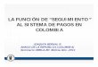 LA FUNCIÓN DELA FUNCIÓN DE “SEGUIMIENTO” AL SISTEMA DE PAGOS EN COLOMBIA · 2013-10-17 · seguridad (mitigación de riesgos en aras de la estabilidad financiera) y la eficiencia