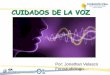 Por: Jonathan Velasco Fonoaudiólogo · 2017-06-13 · Sonido producido por el aparato fonador humano. Hay dos mecanismos básicos de producción de voz, la vibración de las cuerdas