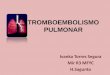TROMBOEMBOLISMO PULMONAR - dep4.san.gva.es · Tromboembolismo pulmonar: ... venas de la circulación sistémica hasta los ... de base pleural y vértice hacia el hilio, poco frecuente