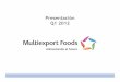 Presentación Q1 2012 - Multiexport Foods · Resultados Consolidados Multiexport Foods Q1 2012 incluye efecto negativo por ajuste de Fair Value por USD 3,2 MM 0,0 5,0 10,0 15,0 20,0