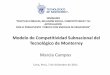 Modelo de Competitividad Subnacional del Tecnológico de ... · Modelo de Competitividad Subnacional del Tecnológico de Monterrey Marcia Campos Lima, Perú, 7 de diciembre de 2011