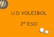 U.D VOLEIBOL 2º ESO - colegioelarmelar.orgcolegioelarmelar.org/efisicaysalud/files/2014/03/voleibol-2º-ESO... · El voleibol es un deporte colectivo de cancha dividida. Los equipos