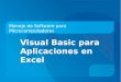 Visual Basic para Aplicaciones en Excel · traves del menú Herramientas > Opciones > ... Para abrir un libro excel utilizamos la instrucción ... Casilla de verificación(CheckBox):