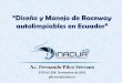“Diseño y Manejo de Raceway autolimpiables en …abccam.com.br/wp-content/uploads/2016/12/Fernando-Pilco.pdf · “Diseño y Manejo de Raceway autolimpiables en Ecuador” Ac