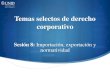 Temas selectos de derecho corporativo - …moodle2.unid.edu.mx/dts_cursos_mdl/pos/AN/TSDC/S08/... · Derecho aduanero Es definido por el Dr. Máximo Carvajal Contreras como el “conjunto