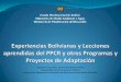Estado Plurinacional de Bolivia Ministerio de Medio ... · Estructura del PPCR en Bolivia 1. Componente Análisis de Riesgos 2. Componente Implementación MNACC 3. Componente Estrategia