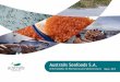 Australis Seafoods S.A.³n... · Parasitarias Costia spp, Chilodonella spp, etc. Daño tejidos, ... Principales enfermedades bacterianas según efecto y zona . Enfermedad Agente Afecta