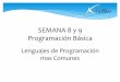 SEMANA 4 Programación Básica - — Pablo Yela · LENGUAJES DE PROGRAMACION ESTRUCTURADA. Pascal : es un lenguaje de programación desarrollado por el profesor suizo Niklaus Wirth