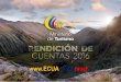 MINISTERIO DE TURISMO - ECUADOR · AVENTURA • Montañismo • Aire ... • Canopy • Ciclo turismo • Parapente • Senderismo • Surf • Tierra CULTURA • Iglesias ... MINISTERIO