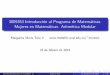 3009353 Introducción al Programa de MatemÆticas. …mmtoro/doc/intro/clase4mtoro.pdf · 3009353 Introducción al Programa de MatemÆticas. Mujeres en MatemÆticas. AritmØtica Modular