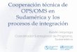 Cooperación técnica de OPS/OMS en Sudamérica y los ... - Ruben... · con los planes estratégicos y las estrategias de cooperación con los países ... subregiones • Monitoreo