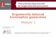 Ergonomía laboral Conceptos generales - istas.neta.Conceptos generales.pdf · de trabajo ergonómicas ... situaciones en lugar de modificar las ... • La mayoría de las lesiones