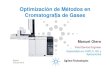 Optimización de Métodos en Cromatografía de Gases · Manuel Otero Field Service Engineer Especialista en UHPLC, GC y Aplicaciones Madrid Octubre 2013 Optimización de Métodos