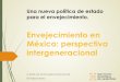Envejecimiento en México: perspectiva intergeneracional · envejecimiento y vejez, en relación con la persona mayor en condición de vulnerabilidad y aquellas que son víctimas