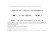 ACTA No. 030 - unilibre.edu.co · acta comitÉ de unidad academica n° 030 del 14 de agosto de ... electiva historia del ... dentro del tÉrmino legal y al amparo del derecho constitucional
