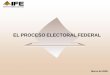 El Proceso Electoral Federal Marzo 2002 - Tribunal … · Procedimiento para integrar las mesas ... ciudadanos que fueron seleccionados como funcionarios. Elaborar reportes de los