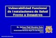 Vulnerabilidad Funcional de Instalaciones de Salud Frente ... Funcional de... · Vulnerabilidad Funcional de Instalaciones de Salud Frente a Desastres Dr. Nelson Raúl Morales Soto