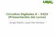 Circuitos Digitales II – 5323 [Presentación del curso]fcqi.tij.uabc.mx/usuarios/jloya/00 Presentacion.pdf · Examen Parcial 2 20 % Ejercicios 10 % Prácticas de Laboratorio 30